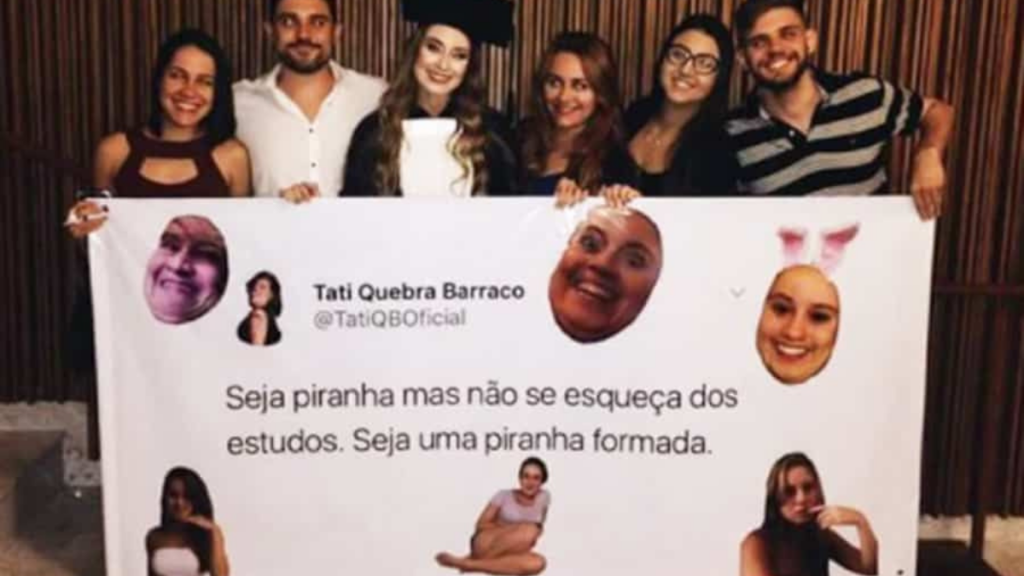 faixa de formatura com frase divertida