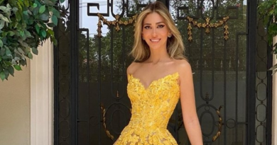 vestido de formatura amarelo